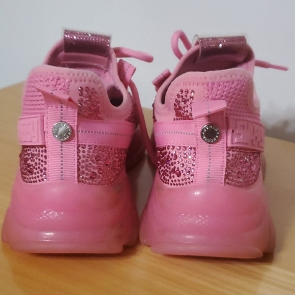 Steve Madden Maxima SM NY90 Pink Stone Sneakers Size 8 - Picture 6 of 13